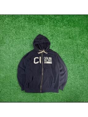Catalina Men's Navy and Blue Hoody